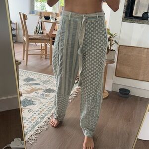Zara embroidered pants